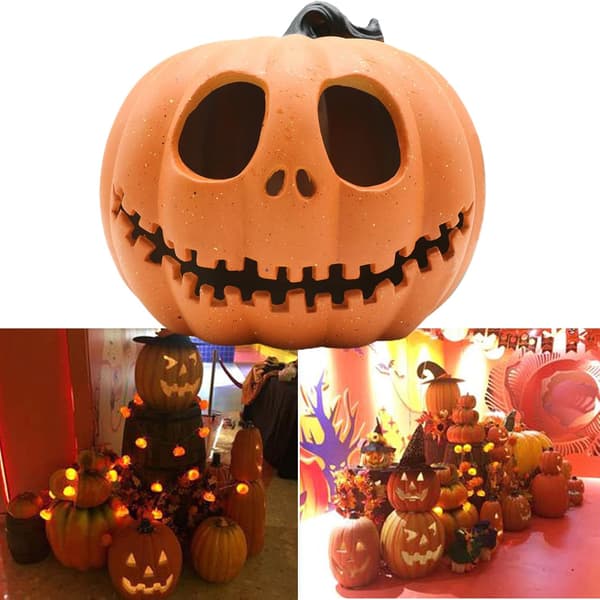 Halloween gresskarlys utendørs gresskarpynt oransje-FY-
