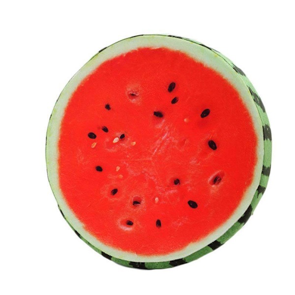 Realistiske fruktsittdynor Runda stolsdynor Rolig trädgårdsmat utomhus Watermelon-40cm Watermelon-40cm Watermelon-40cm 40*40cm/15.7*15.7inch