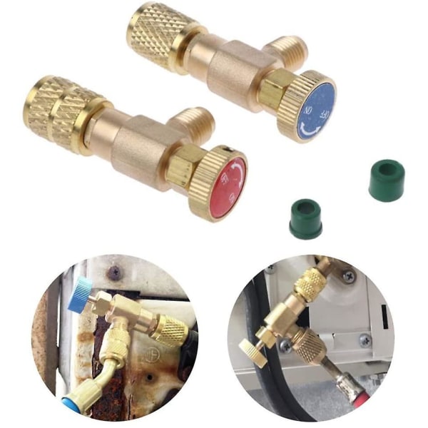 Filling Coolant Safety Valve Quick Coupler Air Conditioning R410a R22 Connection Adapter