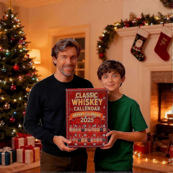 Whisky-julekalender 2026 med 24 dages jule-nedtælling 2PCS