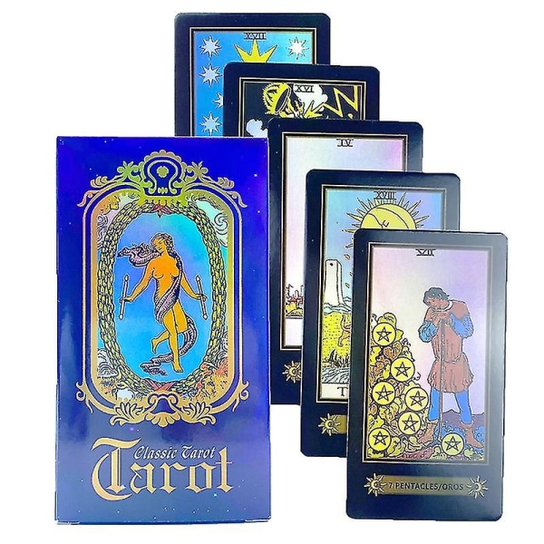 12*7cm Klassinen Tarot-kortti Kohtalon ennustaminen Pakka Perhejuhla Lautapeli Käsikirjalla