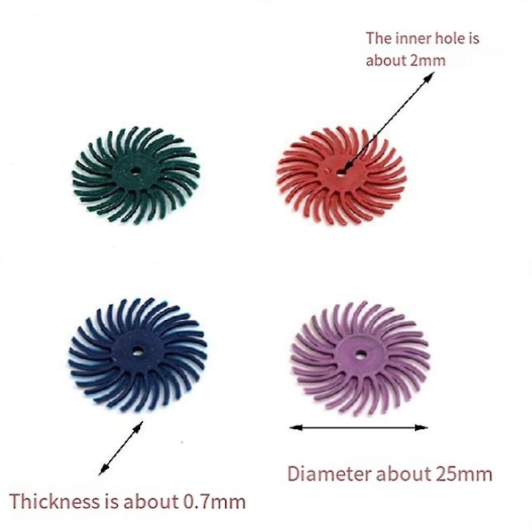 50 graverte poleringsdisker 3 mm vevstang Polerhjul Cyklonsidig Hjulverktøytilbehør-yuyu
