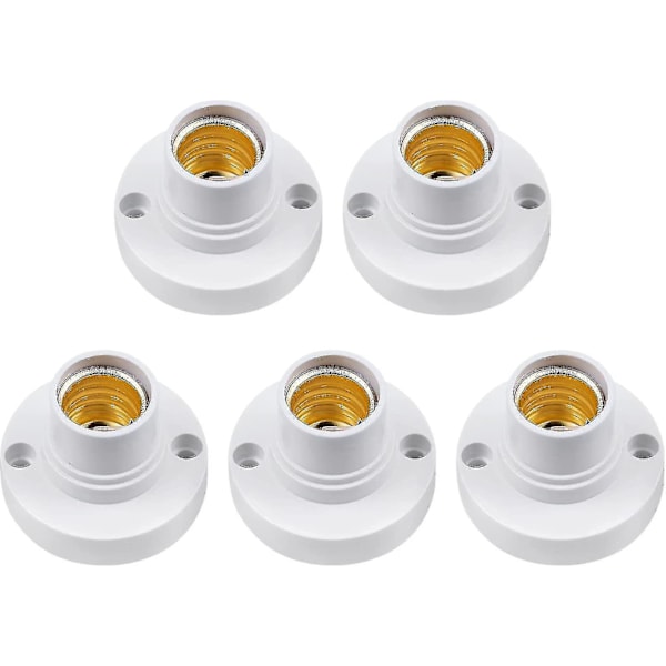 5 pcs E14 Lamp Holder, E14 Edison Screw Bulb Holder, Plastic Ceiling Lamp Socket Crday present-FY-