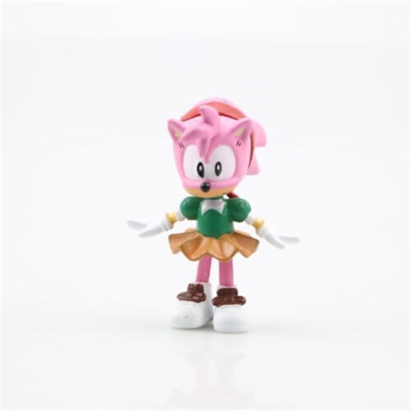 6 kpl Sonic-hahmoja Action Character Doll lelut Anime-hahmo - Täydellinen