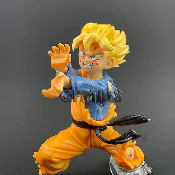 Anime Dragon Ball Z Son Goten Figur Gotenks Trunks Kombinert Kropp Actionfigurer 12cm PVC Statue Samling Modell Leker Gaver