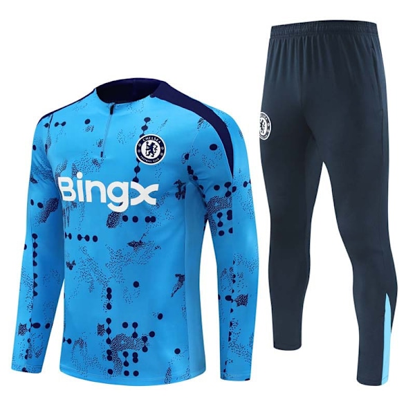 2425 Chelsea Ny Fotbollströja Långärmad Träningsset för Vuxna och Barn Ljusblå/Kamouflage Ljusblå/kamouflage Light blue/camouflage L