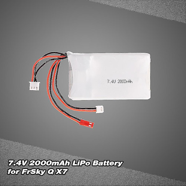 Lipo-batteri 2S 7,4V 2000mAh 8C Lipo-batteri for FrSky TARANIS Q X7 2,4G