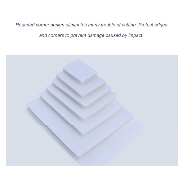 100 stk A4 termiske lamineringslommer 5 mil tykke avrundede hjørner vanntette fuktbestandige antioksiderende termisk laminering