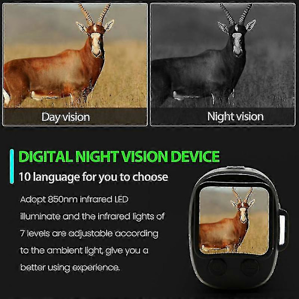 Värmekamera 5x Digital Natt Monokulär Zoom Infraröd Jakt Teleskop Camping Kamera Fullständigt Mörker 300m Camping Teleskop [db] 80x100 Telescope