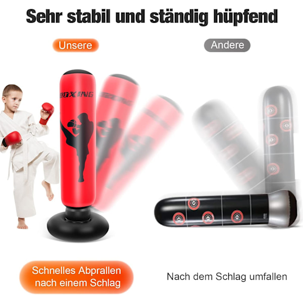 170 cm uppblåsbar boxningssäck