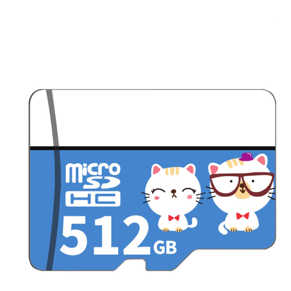 Micro SD-kort Class10 TF-kort 512GB minneskort för Smartphone Tablet PC Bilinspelare, 512GB