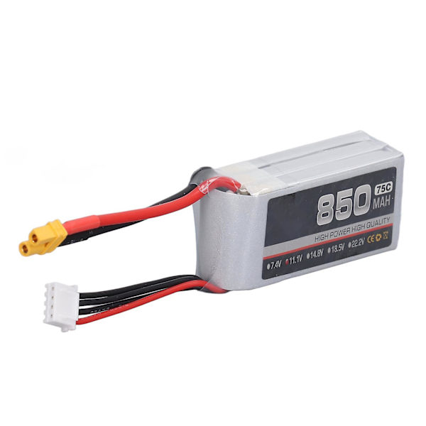 2024850mAh 75C Hög hastighet Lipo-batterier Li-Ion-batteripaket med XT30-kontakt för multirotor fastvingad modellflygplan 3S 11,1V