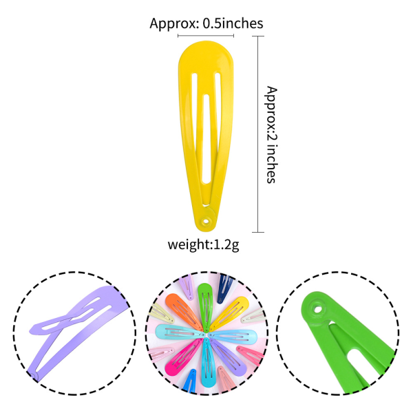 80 st Färgglada hårspännen Flickor Hårklämmor Snap Clip Hår Snap Barrettes BB Metall Hår Barrettes Söta hår Spännen för kvinnor Flickor Barn Bebisar
