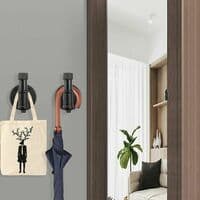 Retro Industrial Hex Hook 3 Pcs Kitchen and Bathroom Hook Combination Wall Hook (Black 1 Pc),-FY-