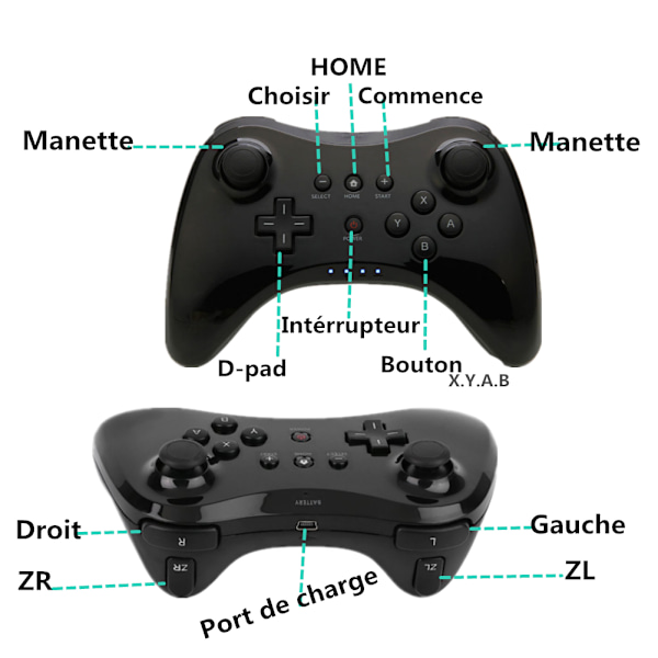 Pro Controller til Nintendo Wii U (Hvid)