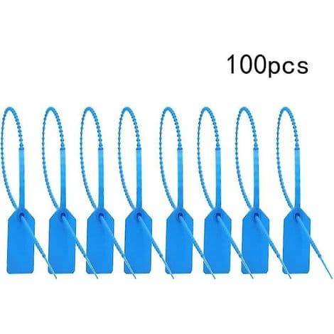 100 Plastic Security Seals 250mm / 1\" Long