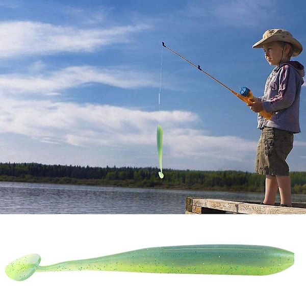 20246 st HENG JIA 10,5 cm/5,6 g mjukt plastbete fiskedrag verktyg (grön)