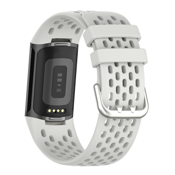 Silikonarmbånd for Fitbit Charge 6/5 Ljusgrå