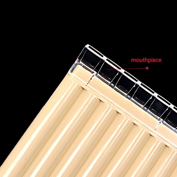 Panfløyte med 18 rør Multifunksjonell Resin Panfløyte for Skoleelever Musikkinstrument