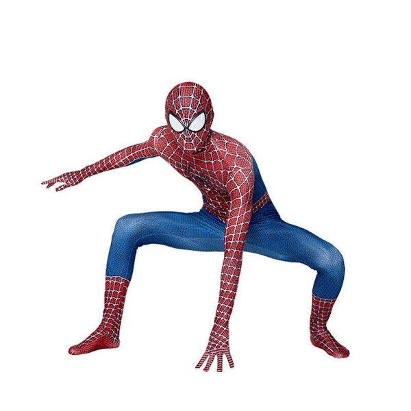 Lasten Spiderman Hieno Pukeutumispuku Juhliin Yhdistelmäpuku Cosplay-asu Valkoinen Punainen 110cm Valkoinen Punainen White Red 140cm