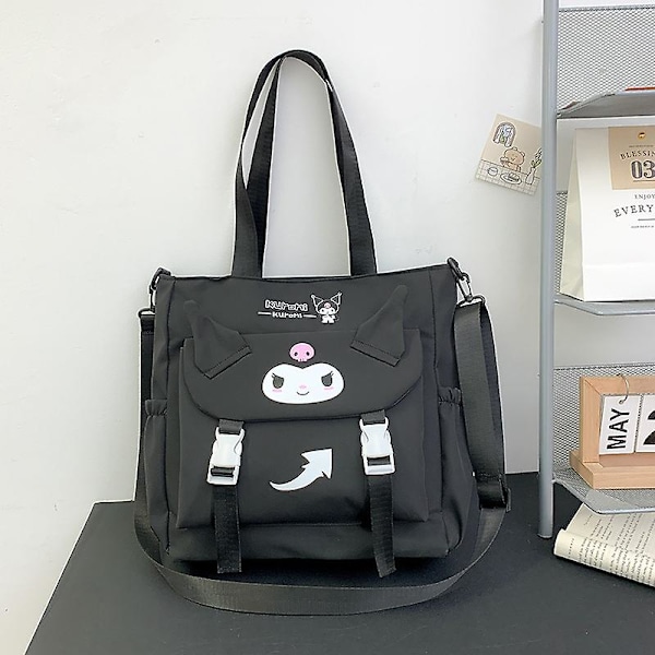 Sanrio Kuromi Kawaii axelväska Cinnamoroll tecknad handväska resväska crossbody väska mode Oxford tygväska datorväska