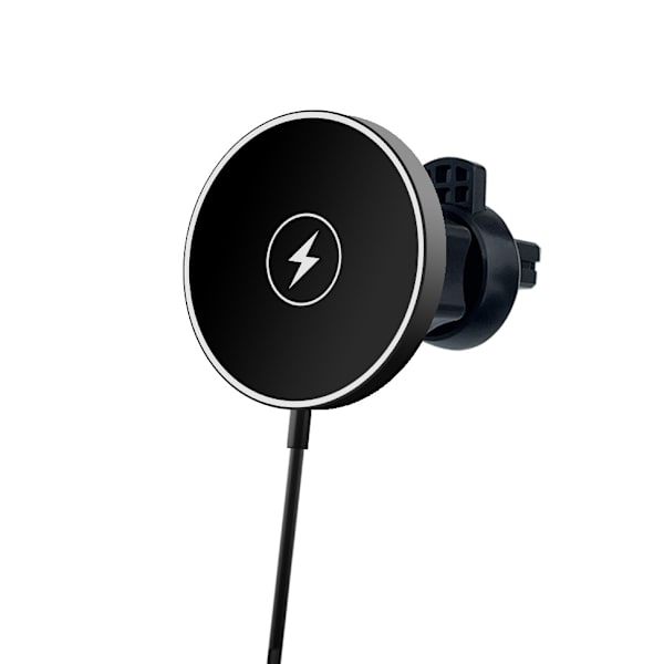 Musta magneettinen langaton autolaturi, sopiva yhteensopiva iPhone 13 App -KK