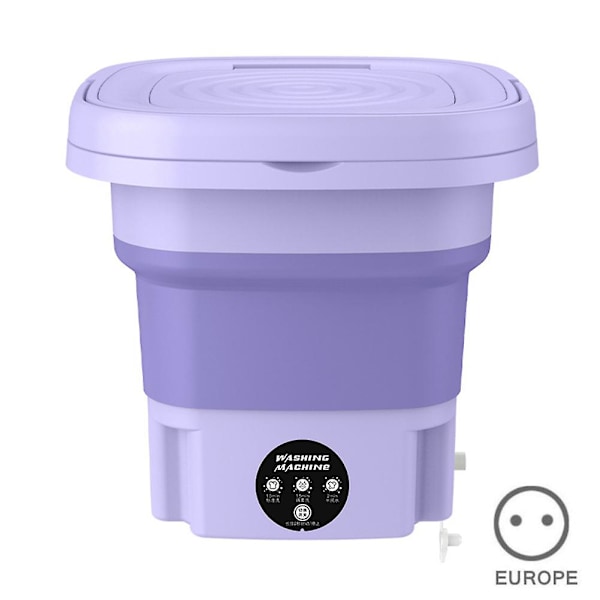 Kokoontaitettava pesukone alusvaatteille ja sukille, kannettava monitoiminen vaatepesukone, Noble Purple Noble Purple EU plug