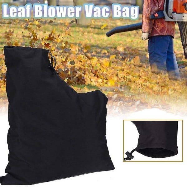 Løvbladpose med glidelås i bunnen for bladblåsere, vakuumpose for blader, for hage og plen, passer viftehaker og bladblåsere