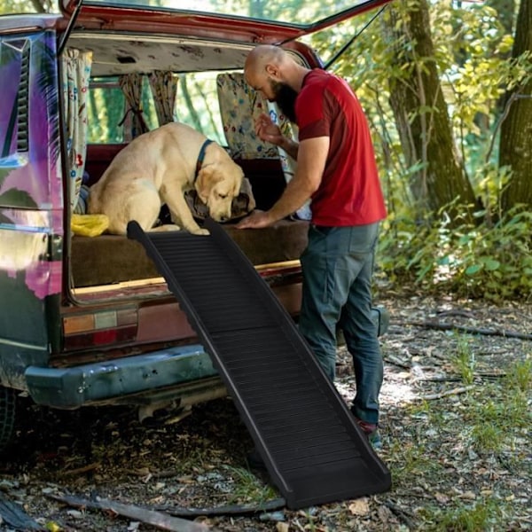Fällbar Hundramp - XMTECH - Halkskydd - 156 x 40 x 9 cm - Max belastning 90 kg