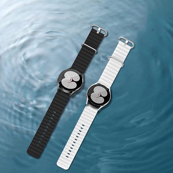 2-pakning Ocean Sport Band for Samsung Galaxy Watch Band Mykt silikon for Galaxy Watch 5 Pro/Galaxy Watch 4/Galaxy Watch Active 2/Gear Sport