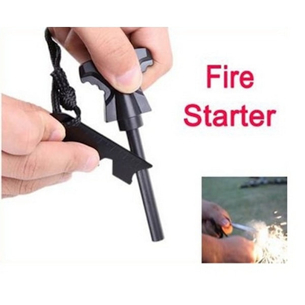 3-pak Tændstål lighter - Fire starter-X42- Black Svart