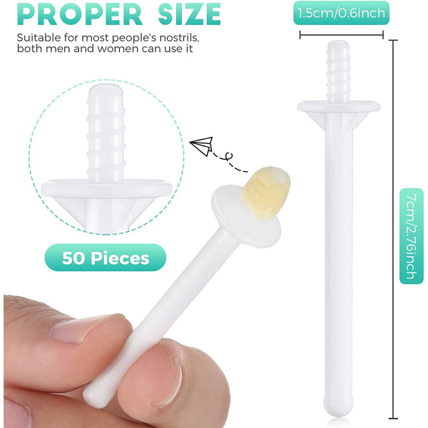 Næsevoks-pinde til at rense næseborene og fjerne næsehår IC