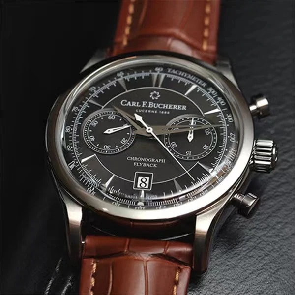 Carl F. Bucherer Herreklockor Lyxmärke Kvarts Armbandsur Automatisk Rörelse Present Vattentät Klocka för Män blue
