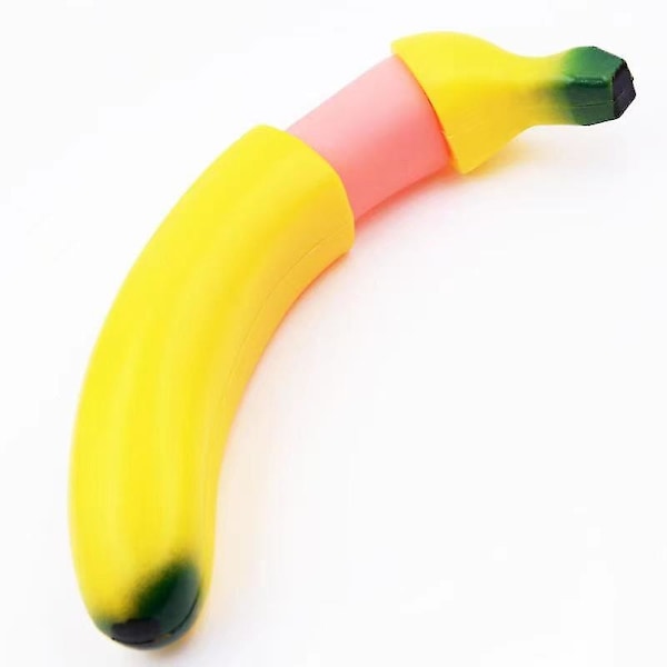 18 cm banan kneblegagg, spøk, 180 mm bananleker, voksen skitne nyheter pik, morsomme leker