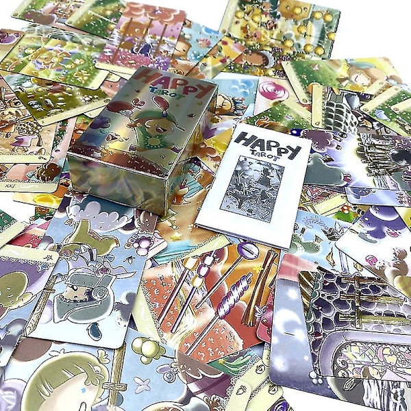 Lykkelige Tarot-kort Profeti Skæbne Spådom Deck Familie Fest Brætspil W/manual