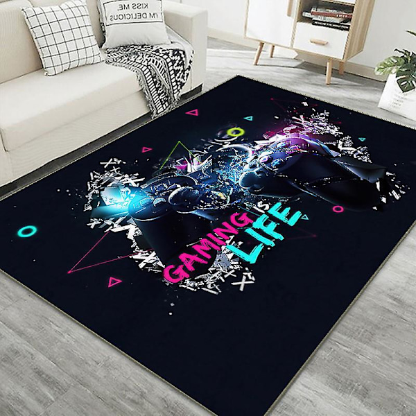 Spillematte for gutter med spillkontroll, sklisikker 3D-spillematte kompatibel med lekerom -ES B‘-HH- B 60*90cm