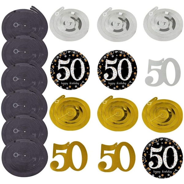 50-årsdag Dekorationskit Cheers 50 år Banner Vimpel