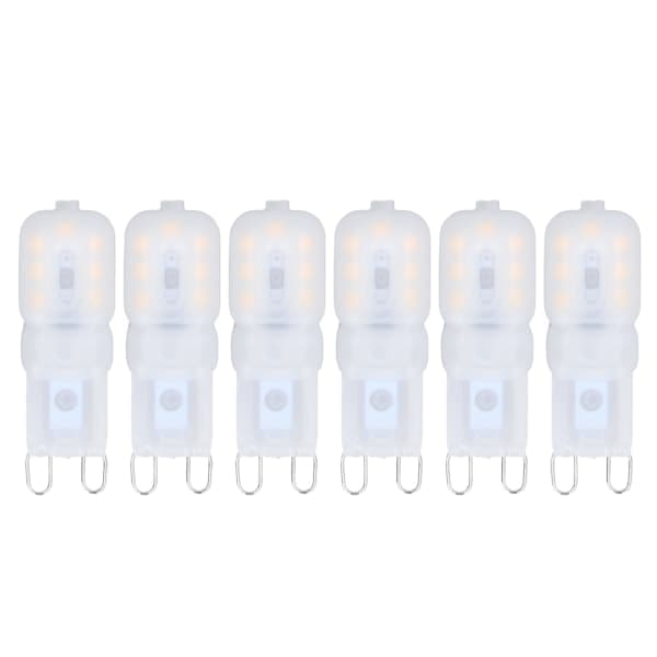 6-pack G9 LED bulbs dimmable 3W 360° light source, warm white 220-240V energy-saving ceiling lamp LED-FY-