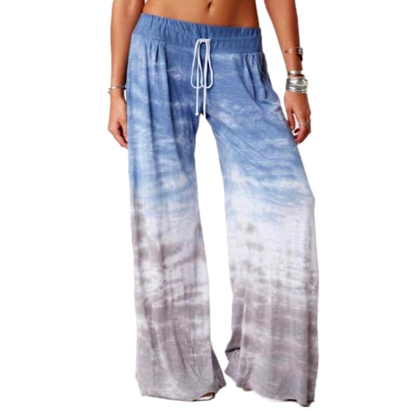 Träningsbyxor för kvinnor Hög midja Gradienterad Bootcut för träning Fitness Utomhuskläder - 1 CMK Blå Blue L