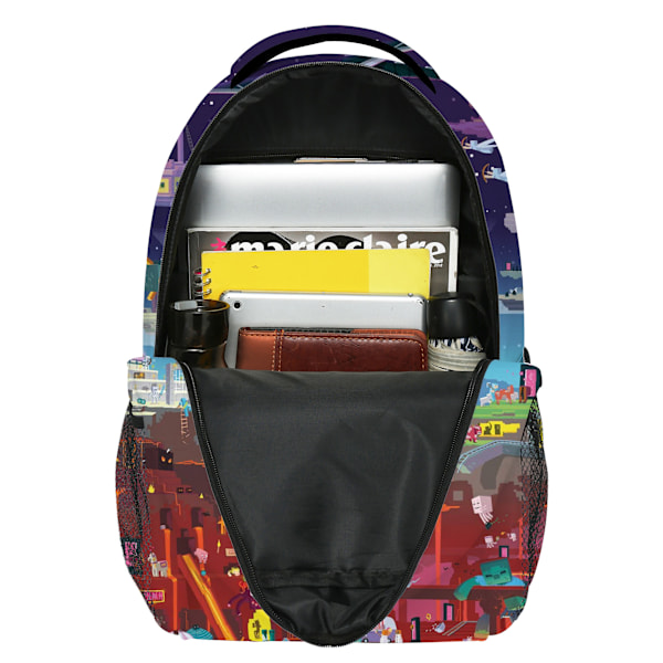 Minecraft School Bags for Elementary and High School Students, Kids Backpacks, Large Capacity, Comfortable and Easy to Carry D D