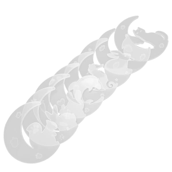 8 Pcs Silicone Moon Shape DIY Craft Moon Making Rabbit Cat Pendant Silicone Mold-FY-