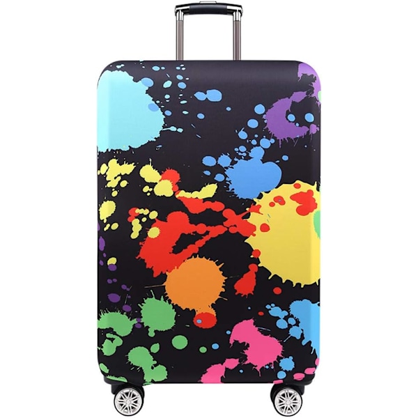 Elastisk matkalaukku suojus Matkalaukku suojaava kansi matkatavaratilan suojus Soveltuu 19''-32'' matkalaukku suojus värikäs vesiväri colorful watercolor M