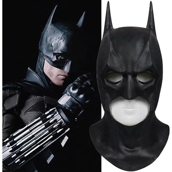 Miesten Batman-naamio Halloween-juhliin Cosplay-asu Puku Rekvisiitta Päänsuojat