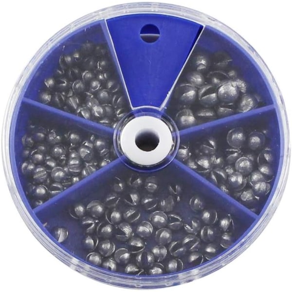 Non-Toxic Sinker Mouth, Portable Fishing Split Shot Set Allows You to Move Sinkers Without Damaging the Line 0.3g/0.5g/0.6g/0.8g/1g(Blue)