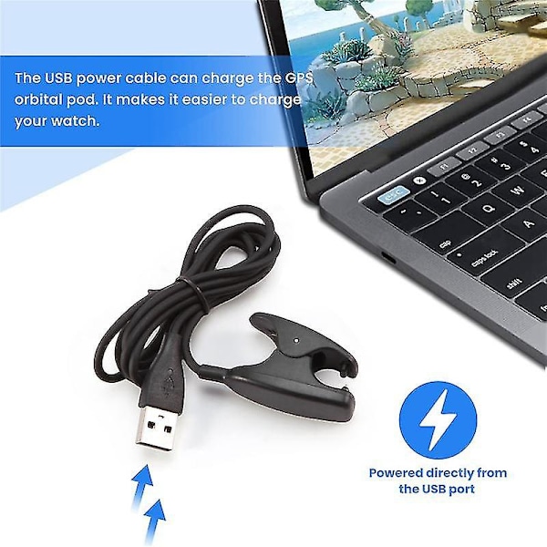 Latauslaite Ambitille, virta Ambit/Ambit2/Ambit2 S/Ambit 3 Run -urheilukellolle ja GPS Track Pod -kellolle Korvaa USB-latauskaapelin Kaapelin F