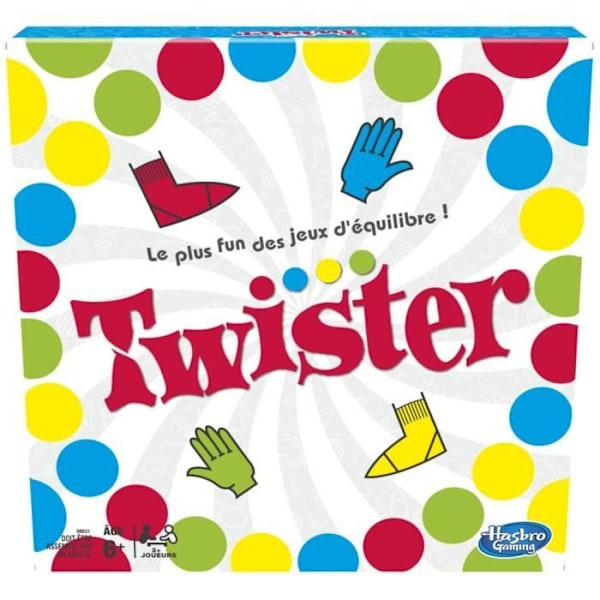 Hasbro Gaming - Twister - Hauska seurapeli lapsille - Ikäsuositus 6 vuotta Röd