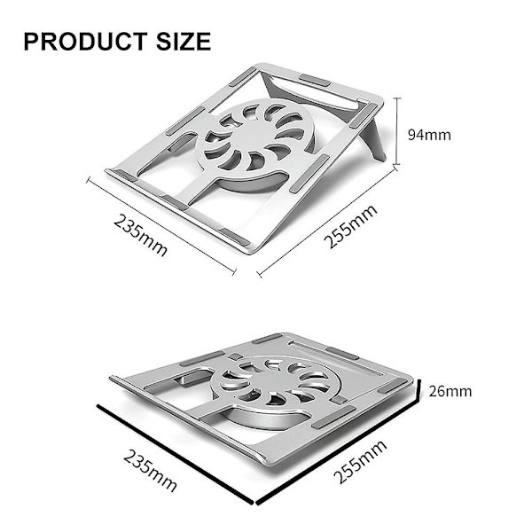 Udenrigshandel Ny Computer Radiator Skrivebord Kontor Foldbar Løftende Computer Køleholder Aluminium Legering Beslag