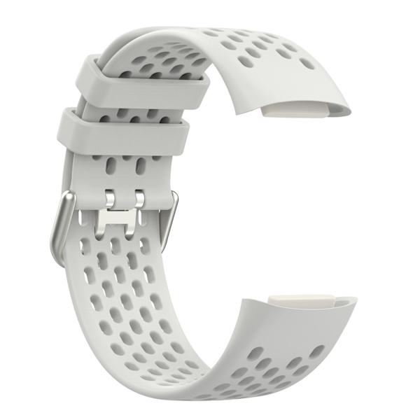 Silikonarmbånd for Fitbit Charge 6/5 Ljusgrå