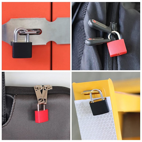 10-pack Små Färgglada Hänglås med Nycklar, Mini Metallås för Skolgym [YDE]