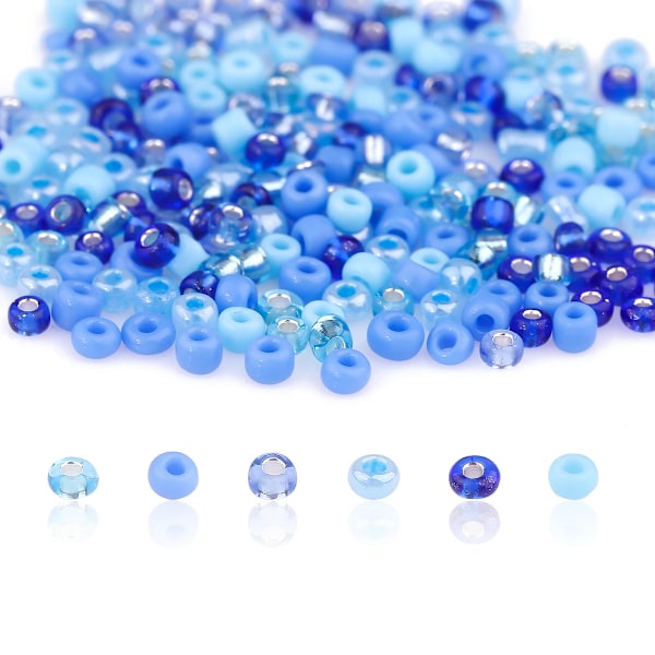 Bokssett 2 mm 3 mm berlock tsjekkiske glassfrøperler DIY armbånd halskjede runde perler for smykkefremstillingssett DIY ørepynt halskjede style9